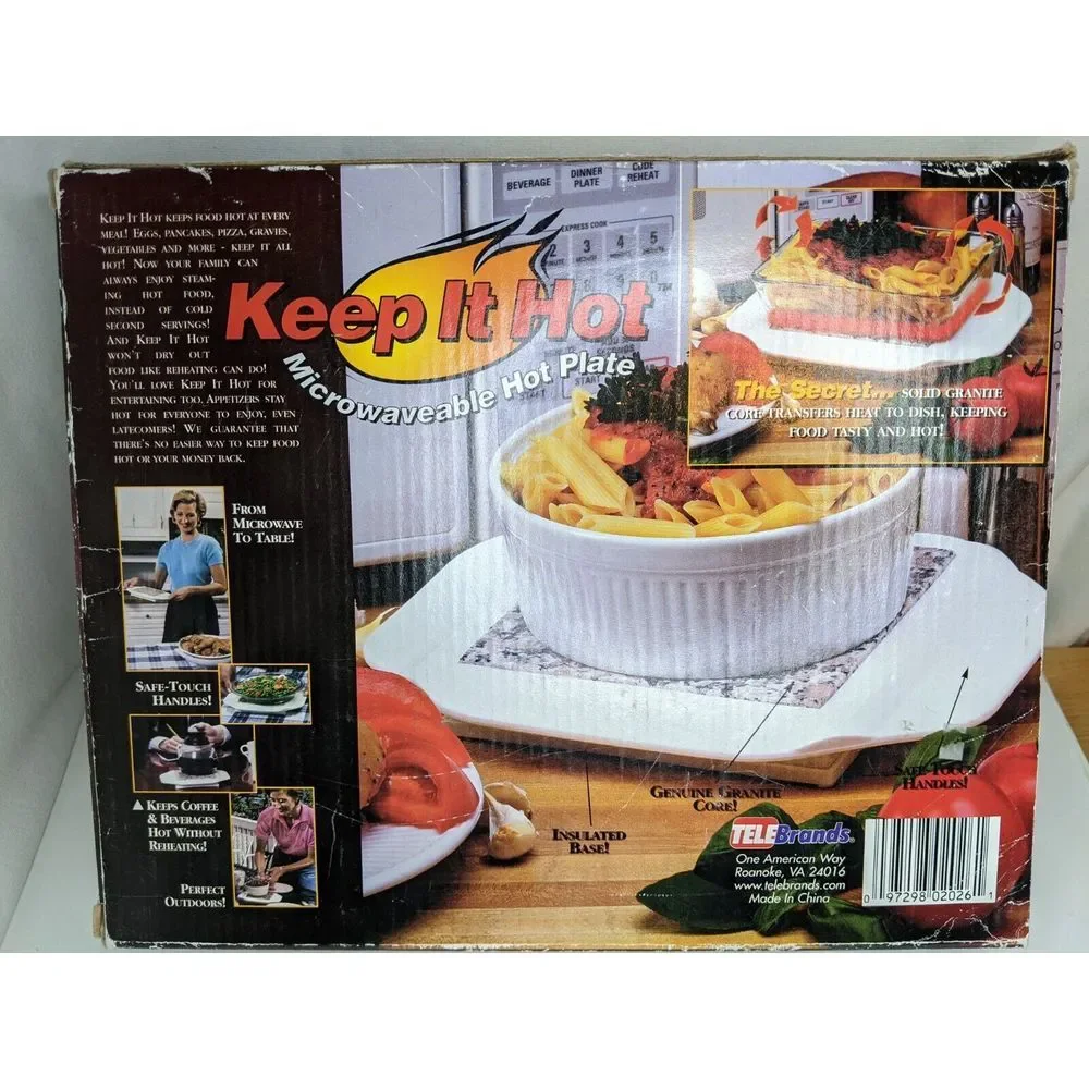 The Original Keep It Hot Microwavable Hot Plate As Seen On TV In‎ Box